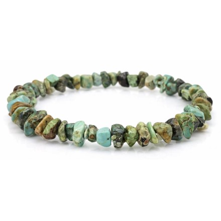 Bracelet chips Turquoise Africaine - Qualité AAA Extra