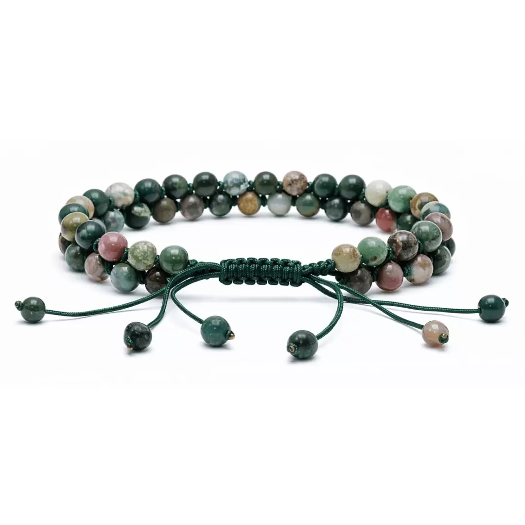 Bracelet double en Agate - Ancrage, apaisement & sincérité