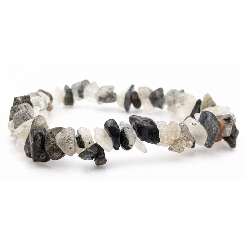 Bracelet chips Quartz Tourmaline - Qualité A