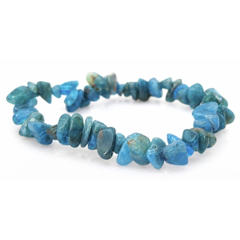 Bracelet chips Apatite bleue - Qualité AAA Extra