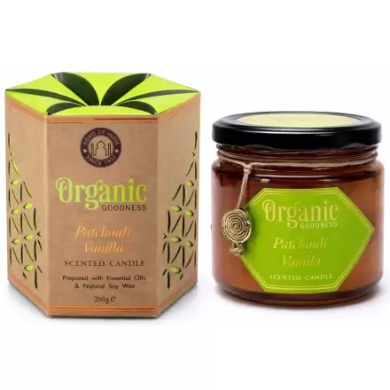 Bougie ayurvédique Patchouli Vanille - végétale - Organic Goodness