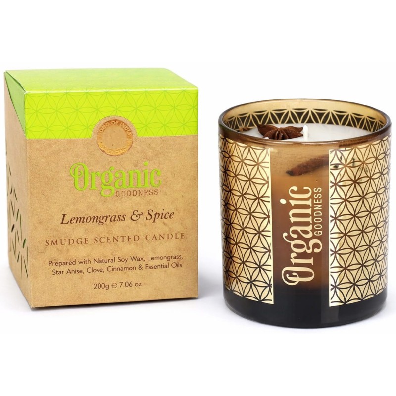 Bougie ayurvédique Citronnelle & Épices - végétale - Organic Goodness