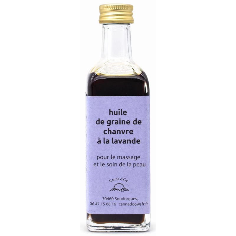 Huile de Chanvre BIO à la lavande artisanale - 60ml - Canna d'Oc