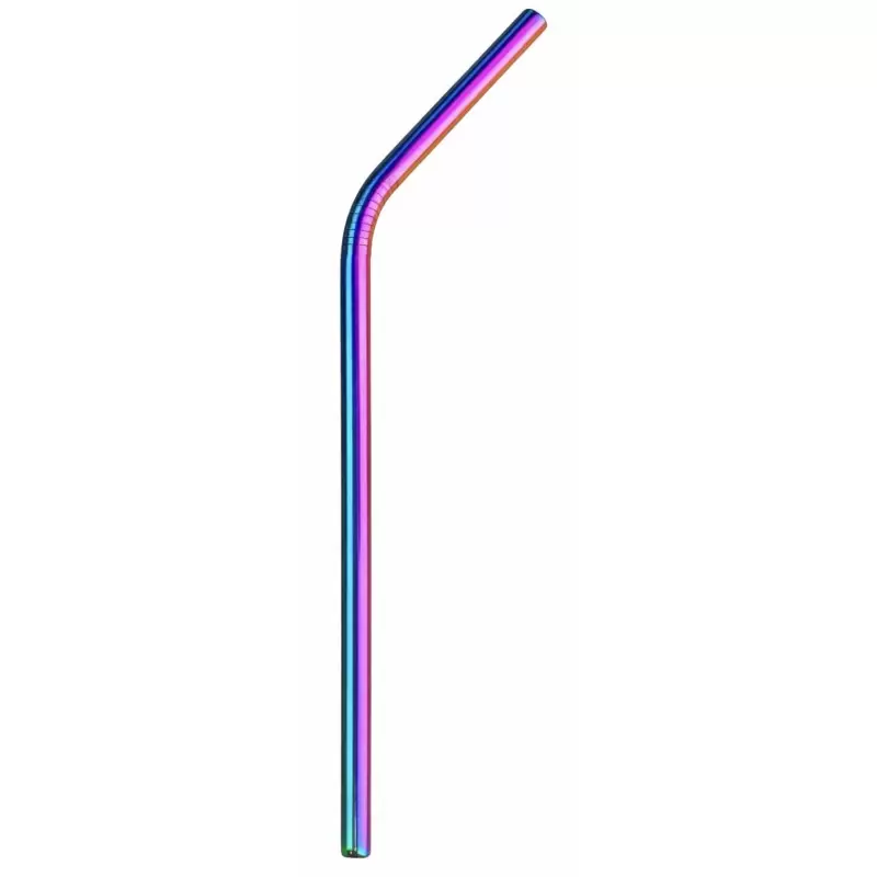 Paille courbée Rainbow en inox 18/10 - Pailleinox