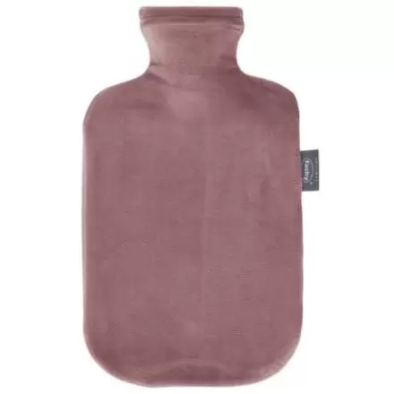 Bouillotte à eau Polaire extra douce 2L vieux rose – Fabrication Allemande