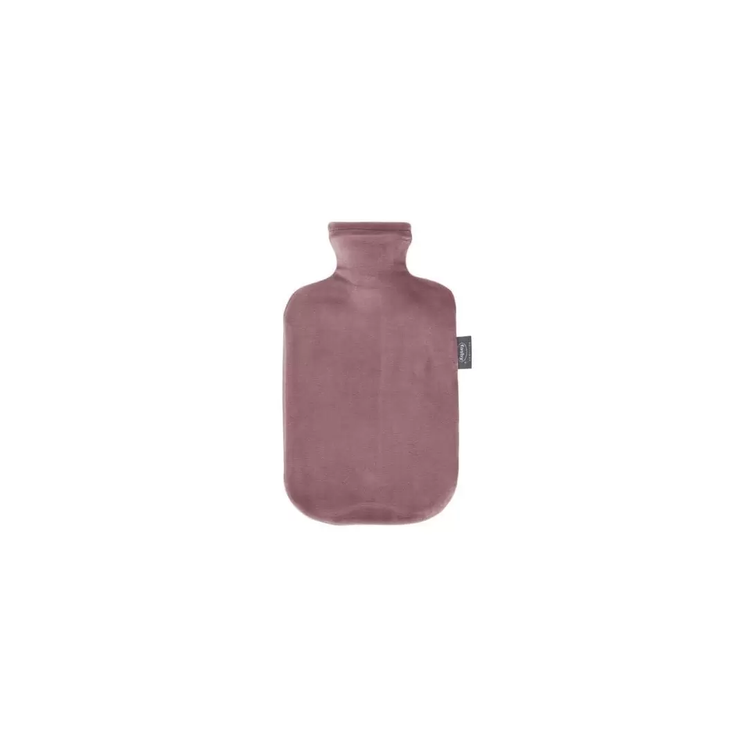 Bouillotte à eau Polaire extra douce 2L vieux rose – Fabrication Allemande