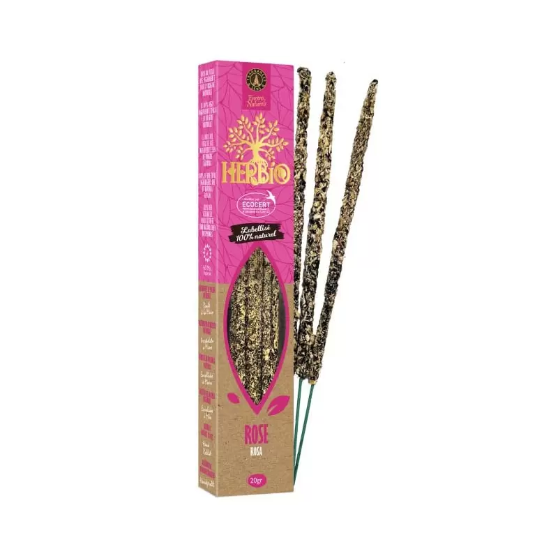 Encens Herbio Rose – Encens naturel smudge certifié Ecocert