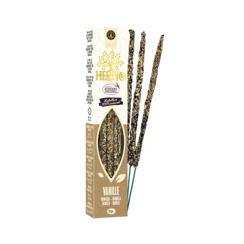 Encens Herbio Vanille – Encens naturel smudge certifié Ecocert