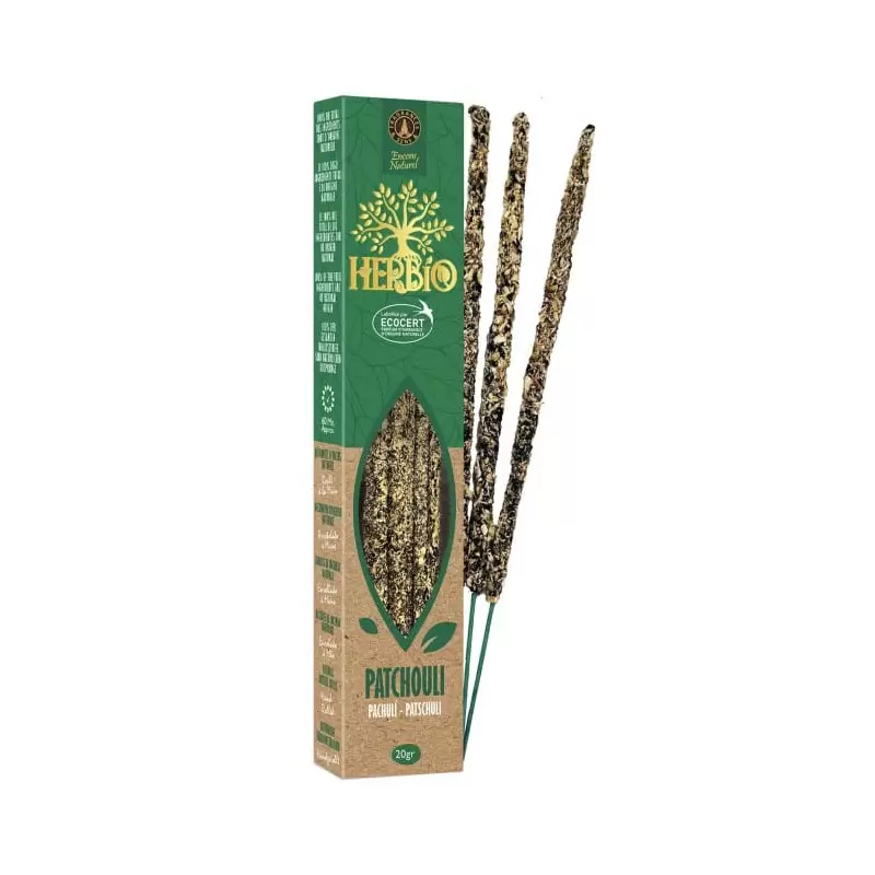 Encens Herbio Patchouli – Encens naturel smudge certifié Ecocert