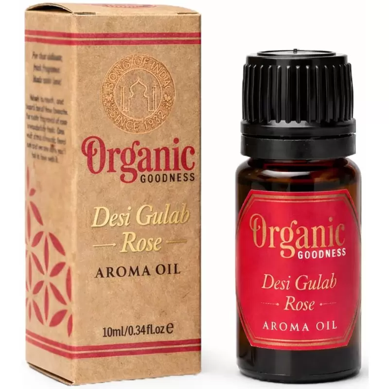 Huile aromatique Rose 10ml – Desi Gulab – Organic Goodness