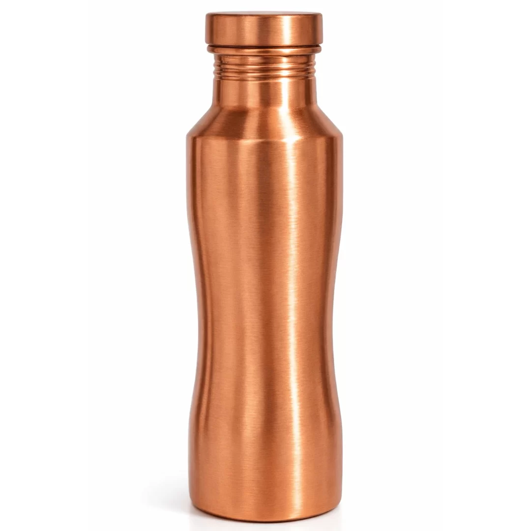 Gourde en cuivre poli mat courbée - 950ml