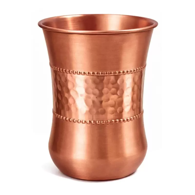 Verre en cuivre semi-martelé 300ml – Forme courbée