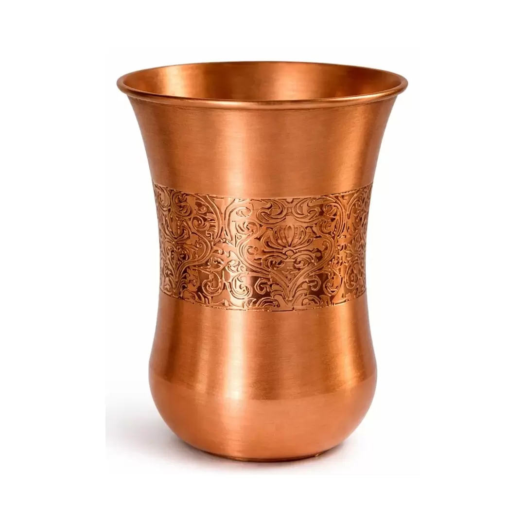 Verre en cuivre semi-floral 300ml – Forme courbée