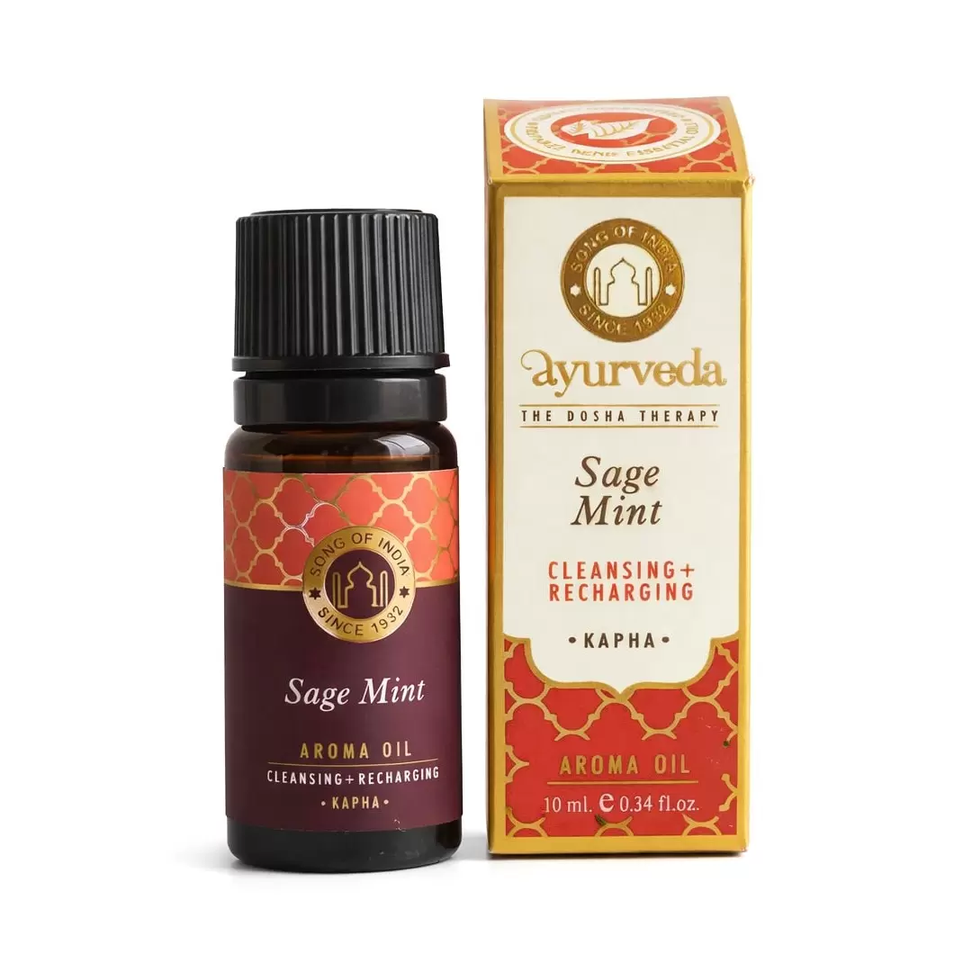 Huile aromatique Sauge & Menthe Kapha 10ml – Ayurveda | Song of India