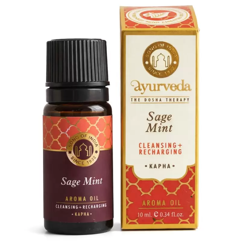 Huile aromatique Sauge & Menthe Kapha 10ml – Ayurveda | Song of India