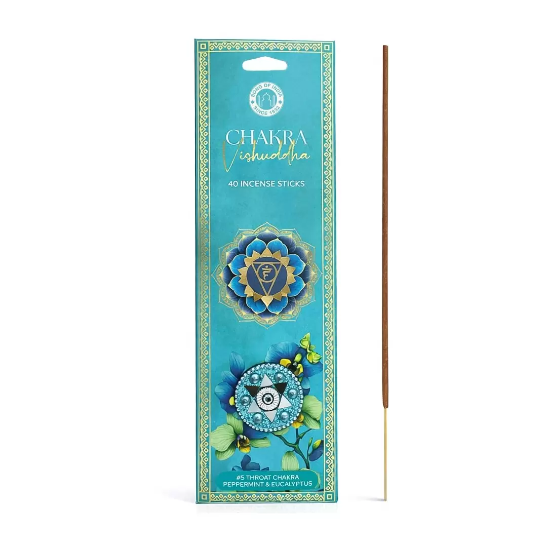 Encens Menthe Poivrée & Eucalyptus – Chakra Vishuddha | Song of India