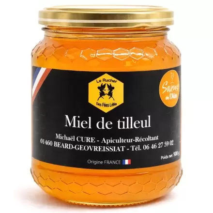 Miel de tilleul du Haut-Bugey - 500g - Le Rucher des Fées Léma