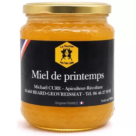 Miel de printemps du Haut-Bugey - 500g - Le Rucher des Fées Léma