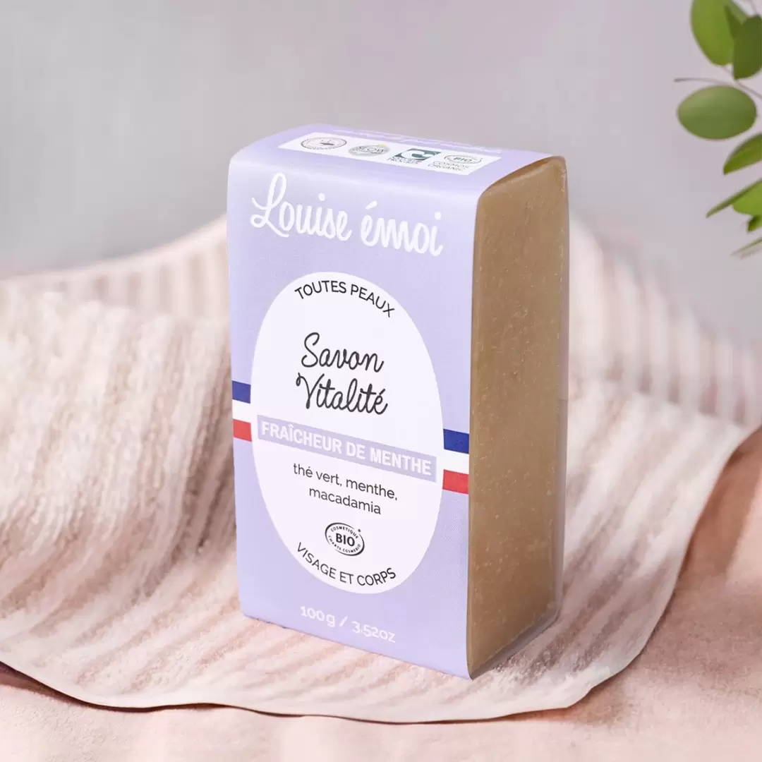 Savon menthe bio saponifié à froid – Fraîcheur de Menthe | Louise émoi