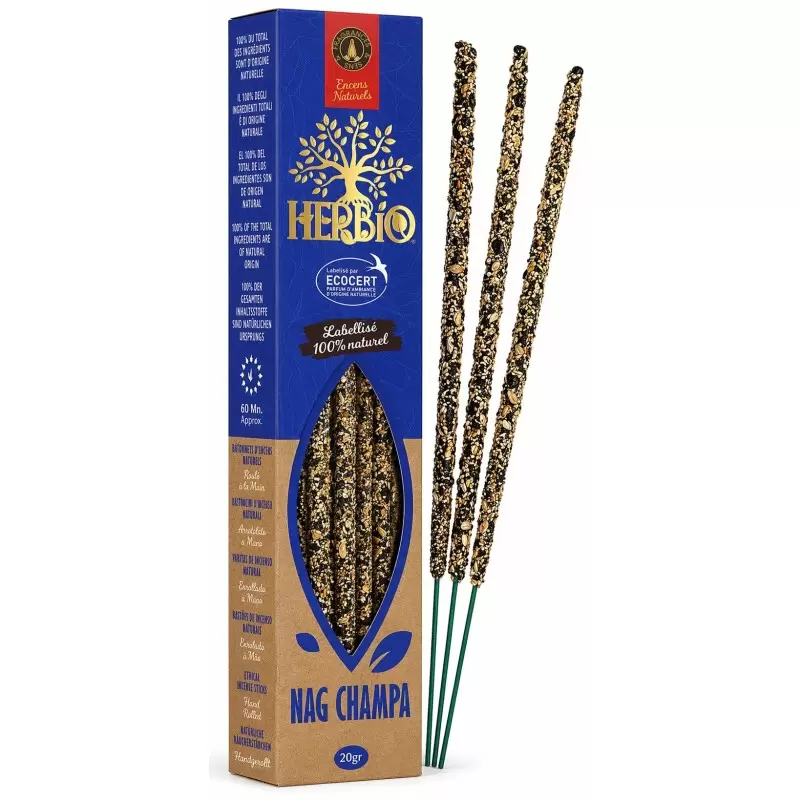 Encens Herbio Nag Champa  – Encens naturel smudge certifié Ecocert