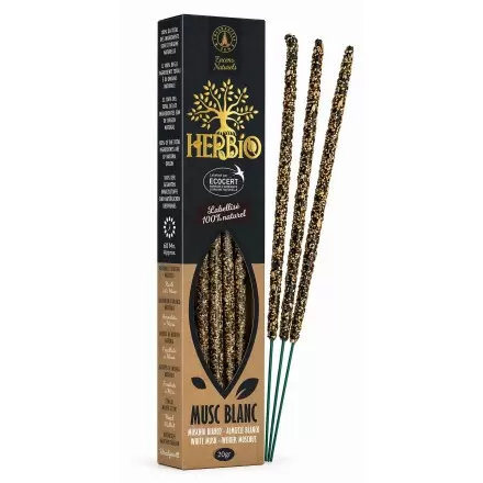 Encens Herbio Musc Blanc  – Encens naturel smudge certifié Ecocert