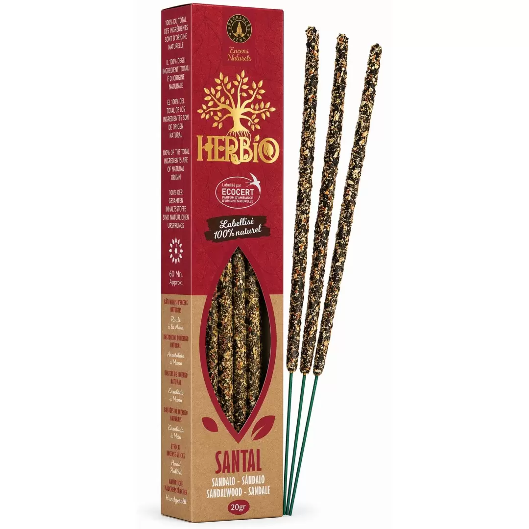 Encens Herbio Santal  – Encens naturel smudge certifié Ecocert