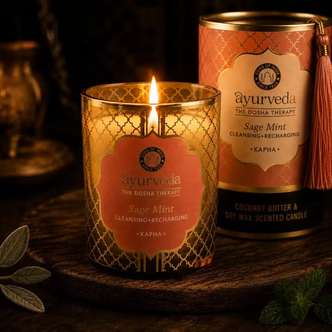 Bougie végane Sauge & Menthe - Kapha - Song of India