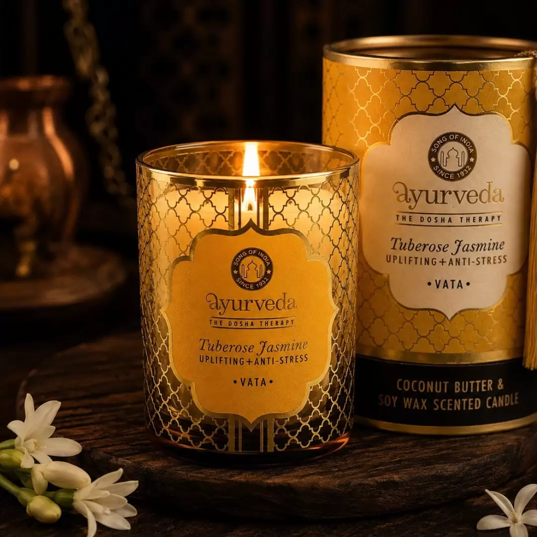 Bougie ayurvédique Jasmin & Tubéreuse - Vata - Song of India