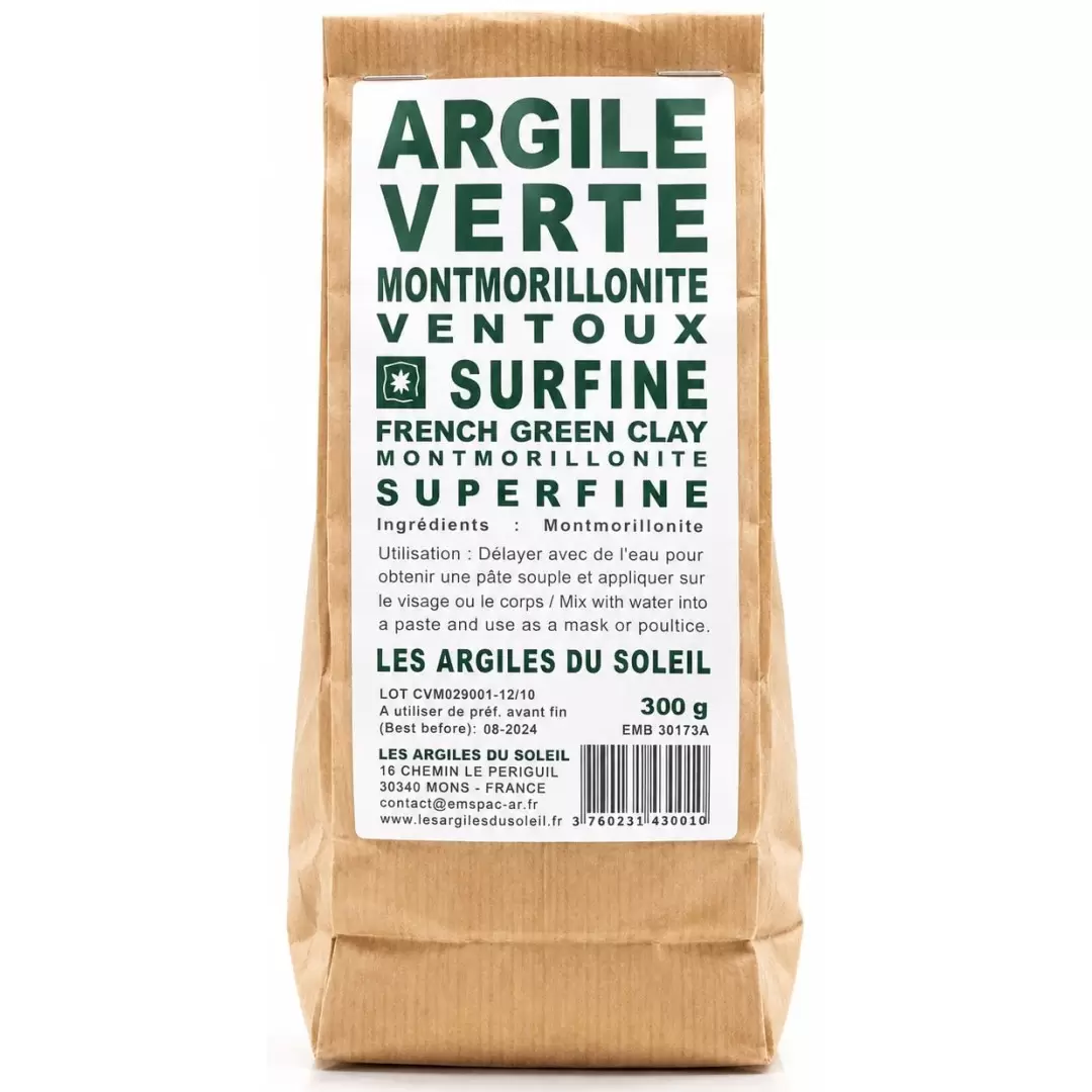 Argile verte Montmorillonite Ventoux - Surfine - Les Argiles du Soleil