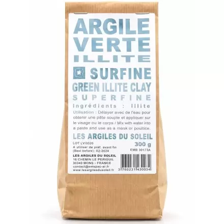 Argile Verte illite - Surfine - Les Argiles du Soleil