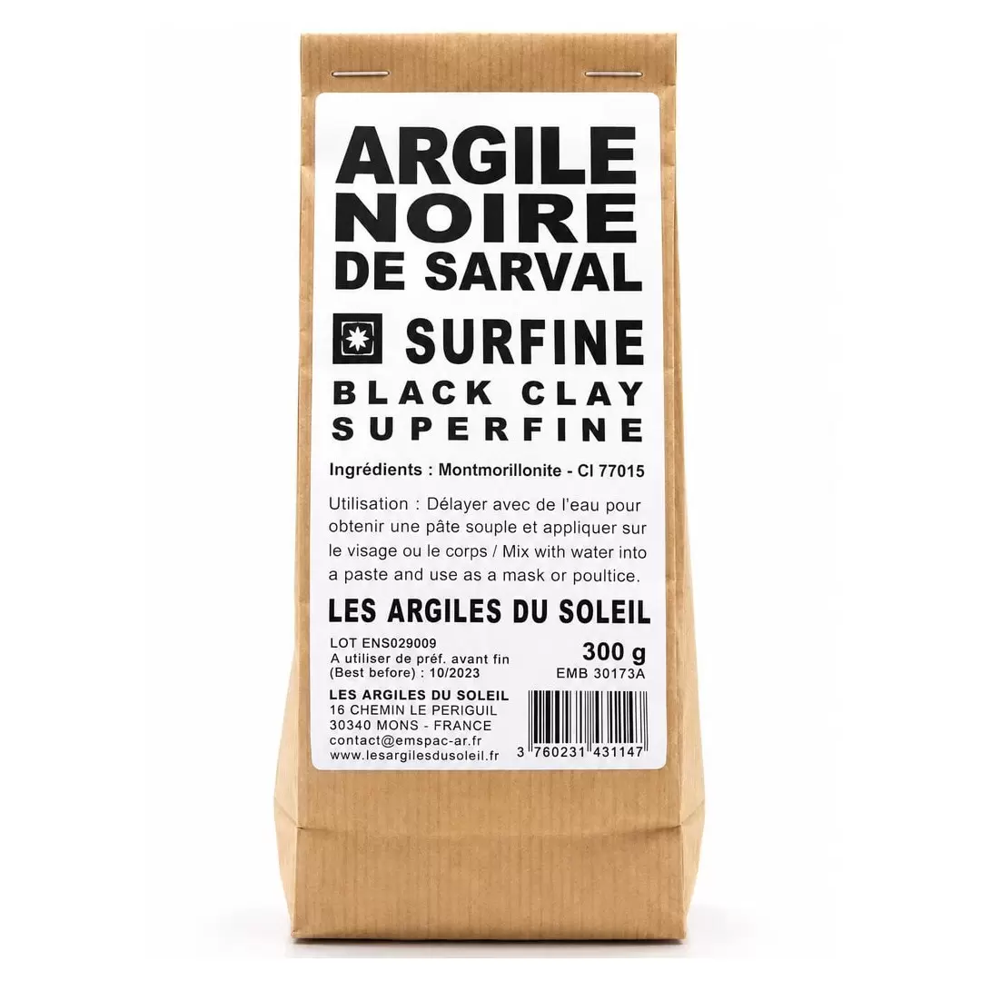 Argile noire surfine - Les Argiles du Soleil