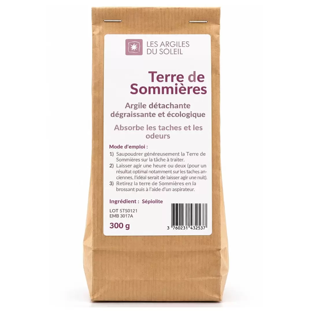 Terre de sommières – Détachant naturel à sec – Les Argiles du Soleil