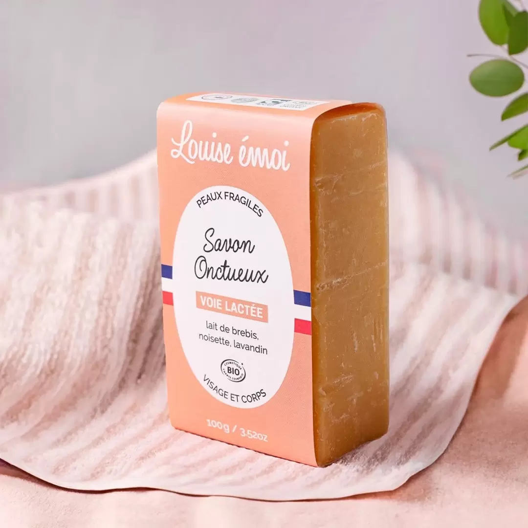 Savon au lait de brebis & noisette Bio Voie Lactée | Louise émoi