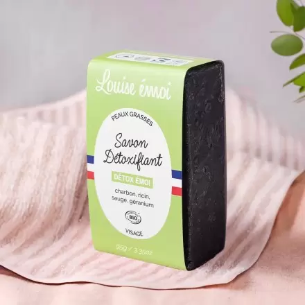 Savon au charbon Bio Détox émoi | Peau grasse | Louise émoi
