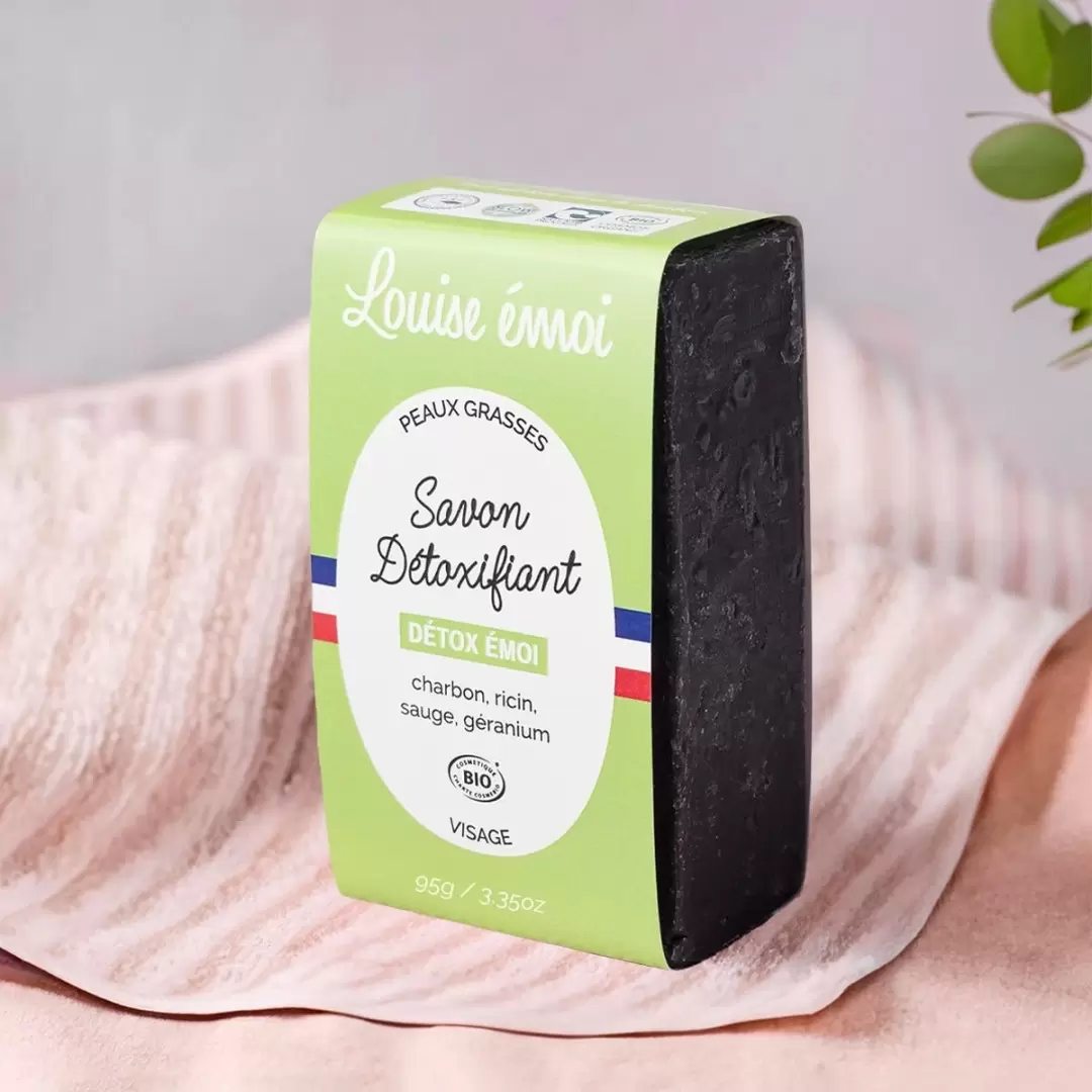 Savon au charbon Bio Détox émoi | Peau grasse | Louise émoi