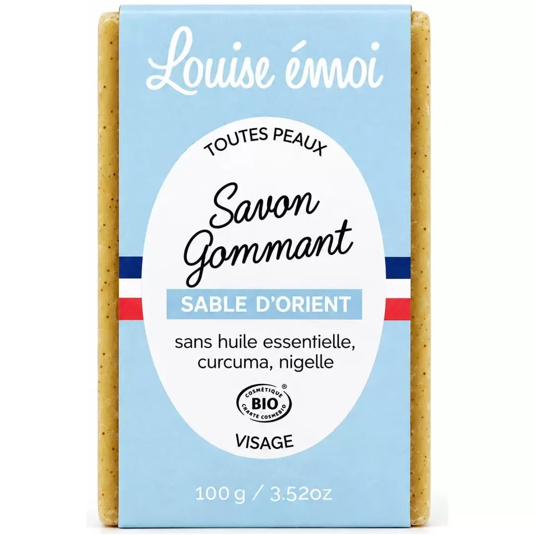Savon gommant curcuma & nigelle bio – Sable d’Orient | Louise émoi