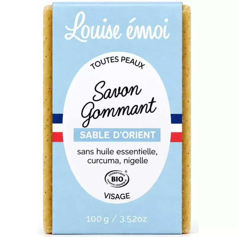 Savon gommant curcuma & nigelle bio – Sable d’Orient | Louise émoi