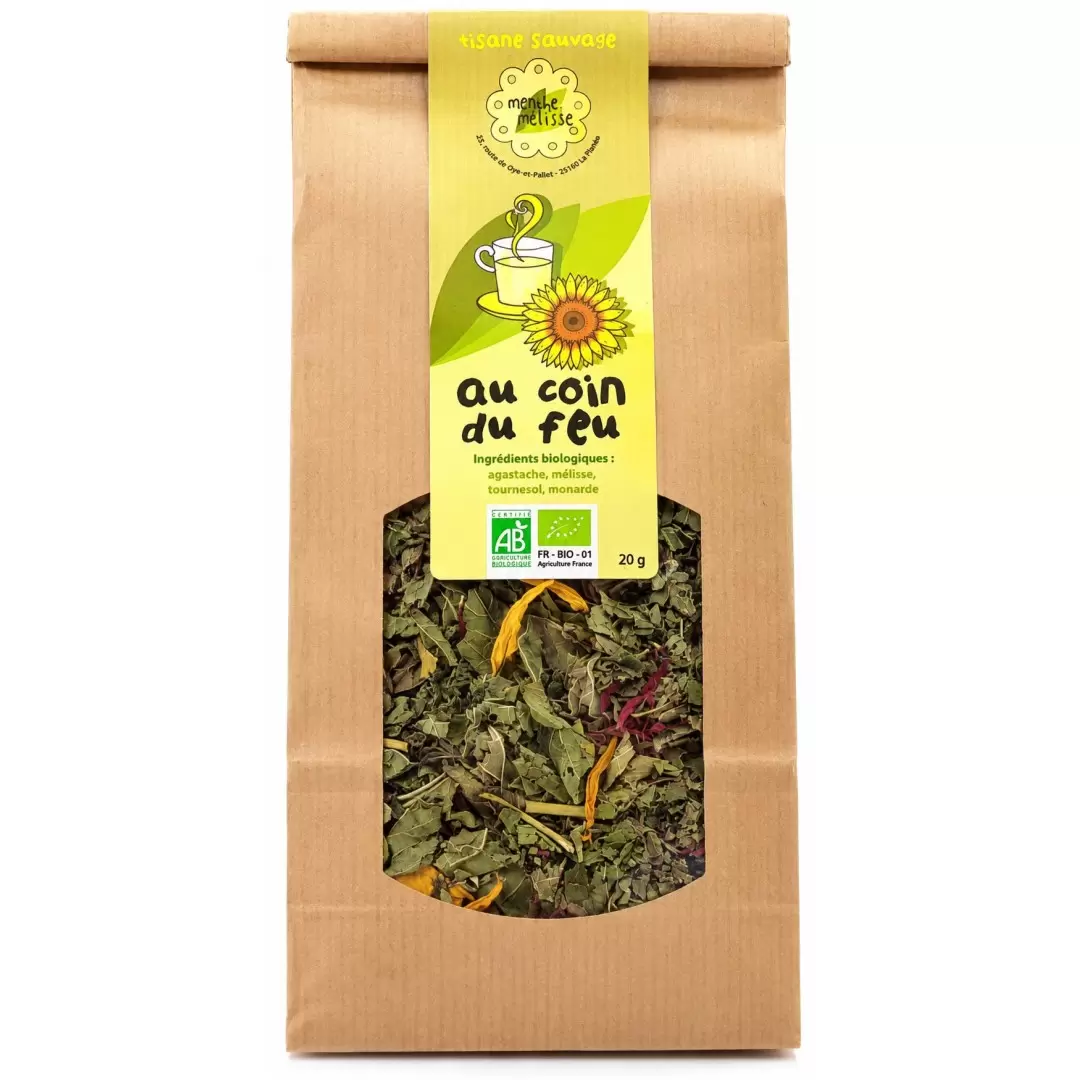 Tisane Sauvage Bio Au Coin du Feu du Jura - Menthe et Mélisse