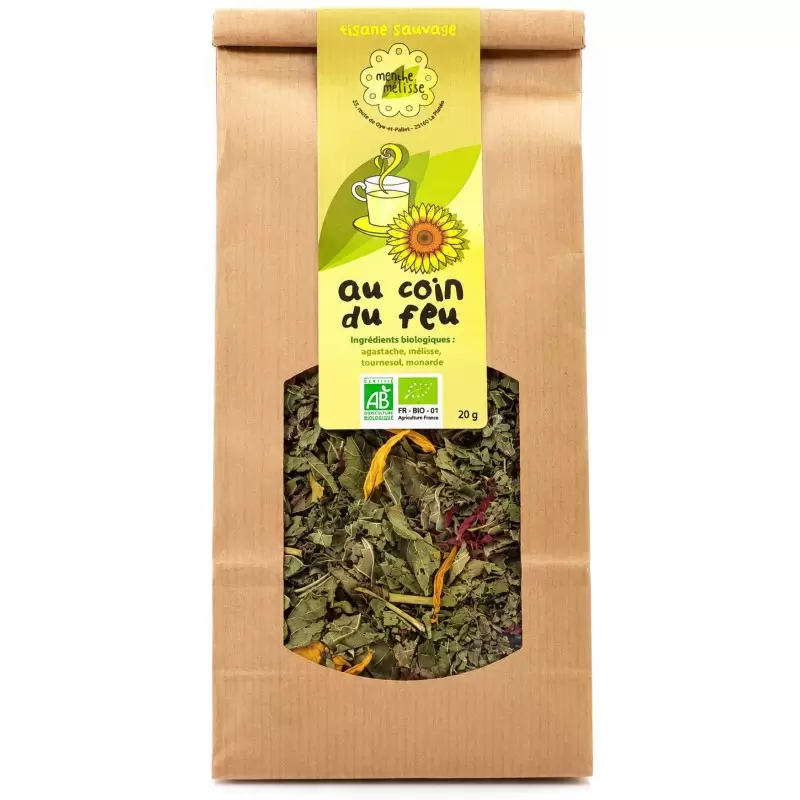 Tisane Sauvage Bio Au Coin du Feu du Jura - Menthe et Mélisse