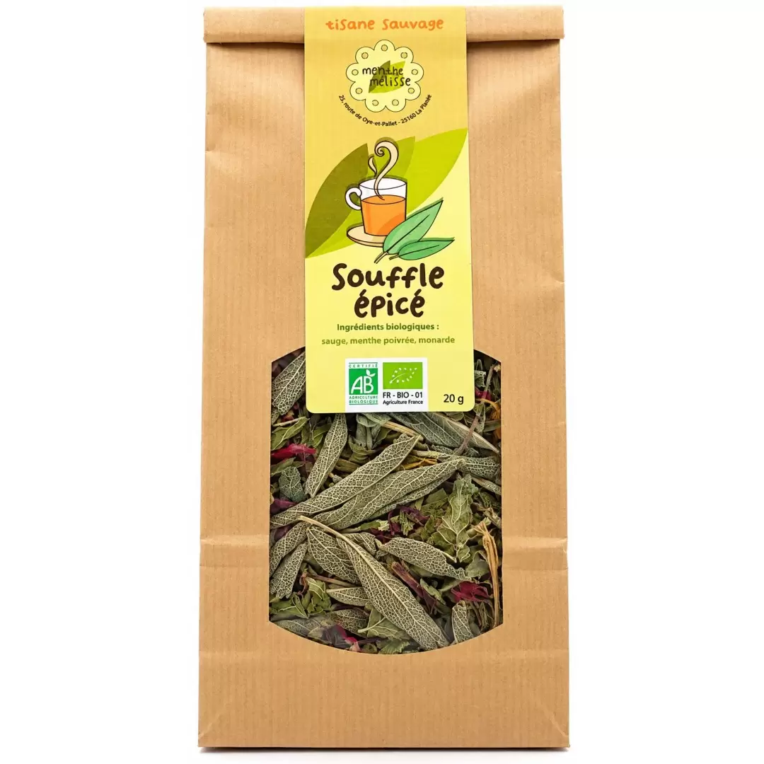 Tisane Voies Respiratoires Bio Souffle Épicé du Jura - Plantes sauvages