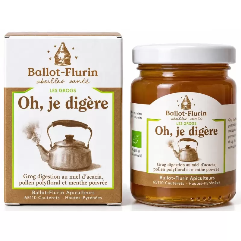 Grog Digestion Bio au Miel d'Acacia & Pollen | Ballot-Flurin