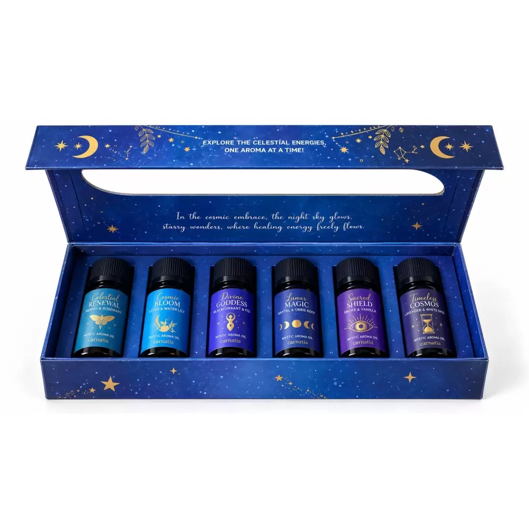 Coffret Cadeau de 6 Huiles Aromatiques Naturelles Starry Spell Carnatia – Song of India