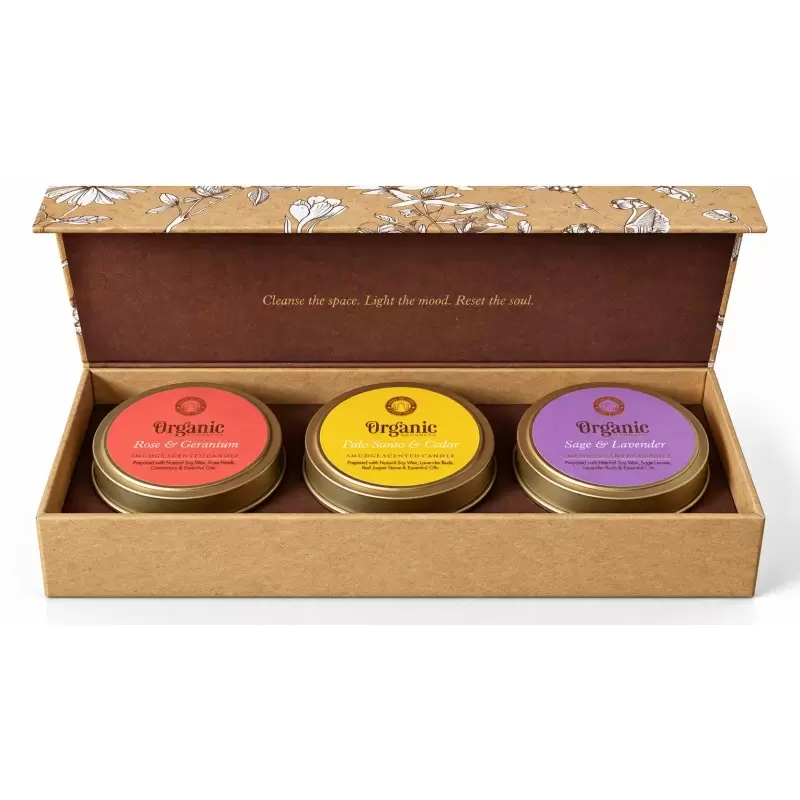 Coffret Cadeau 3 Bougies Naturelles Organic Goodness – Song of India