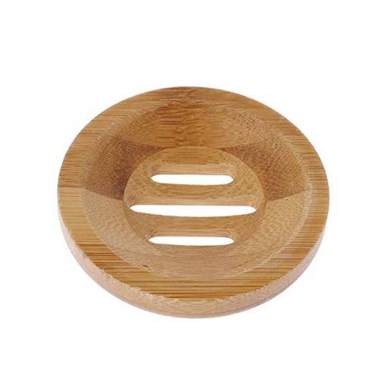 Porte-savon rond en bambou