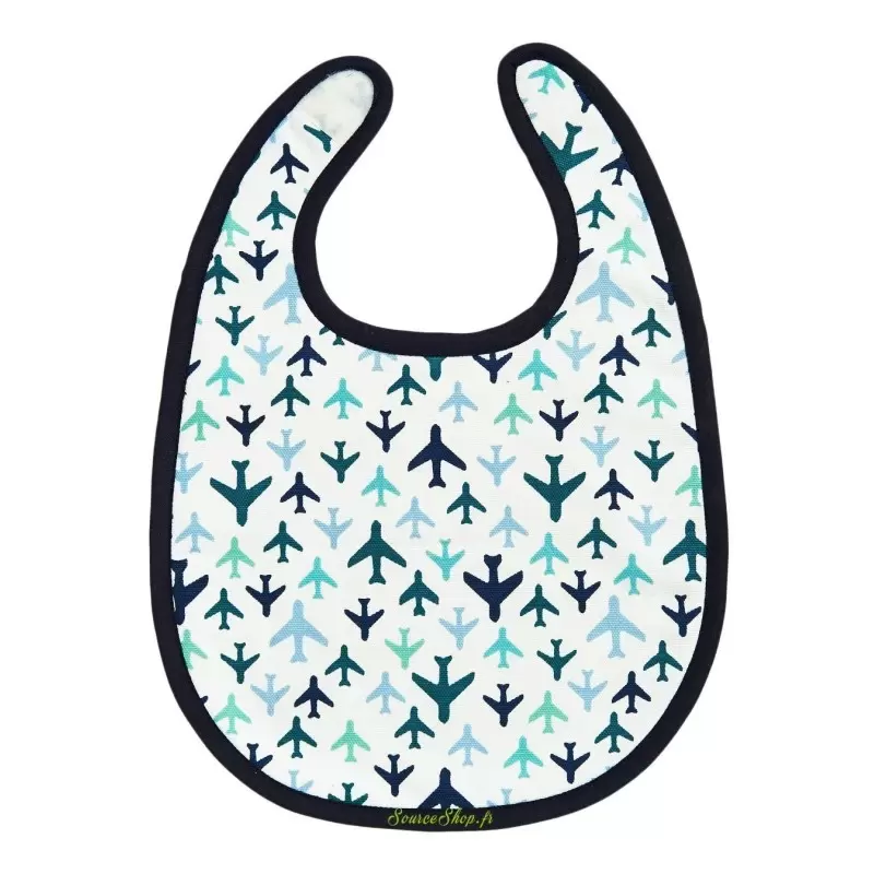 Bavoir coton BIO - Avions - Keap Leaf