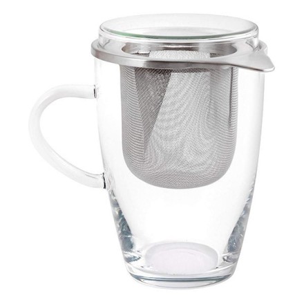 Verre à infusion avec couvercle & filtre en inox - 35cl - Ah! Table!
