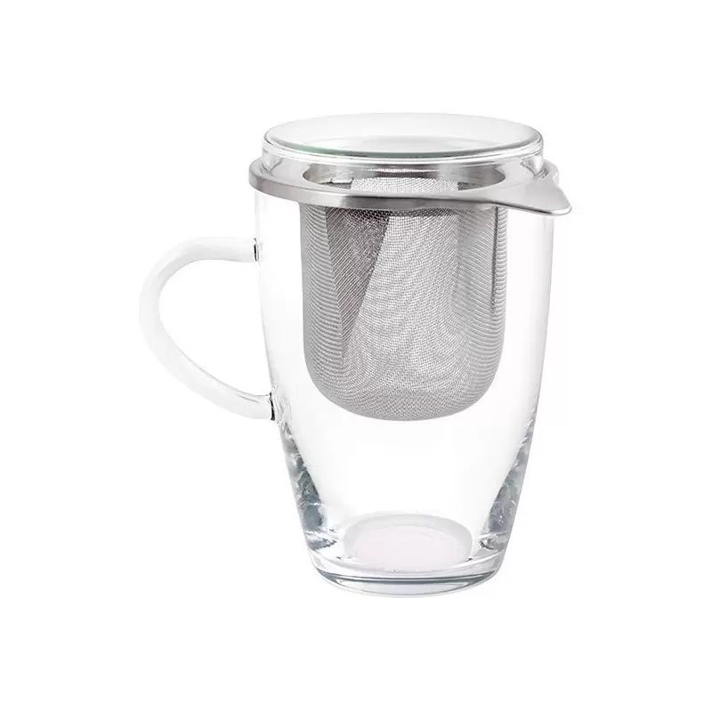 Verre à infusion avec couvercle & filtre en inox - 35cl - Ah! Table!
