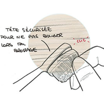 Brosse à dents rechargeable en bois de noyer Caliquo