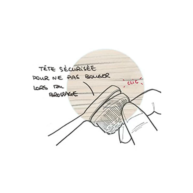 Brosse à dents rechargeable en bois de noyer Caliquo