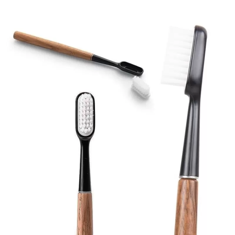 Brosse à dents rechargeable en bois de noyer Caliquo
